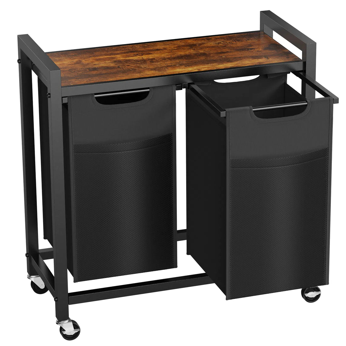 Laundry Hamper with 3 Pull-Out Removable Laundry Bags Clothing Sorter