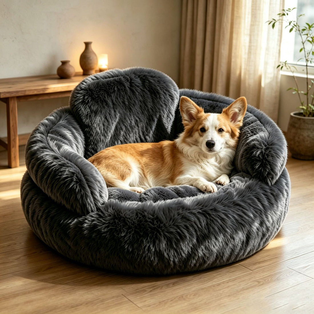 Cozy Portable Yoga-Mat‑Style Pet Bed for Winter