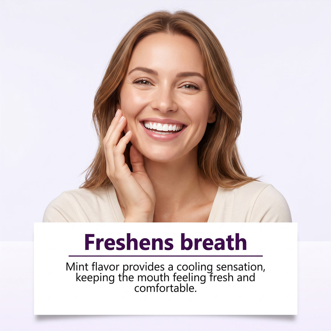 Portable Purple Mint Mouthwash for Fresh Breath