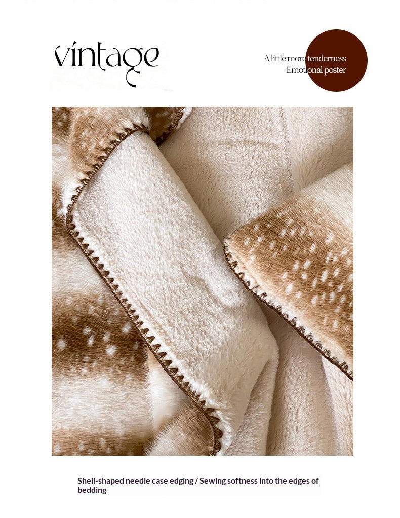 Reversible Faux Mink Blanket – Luxury Camping & Cozy Autumn