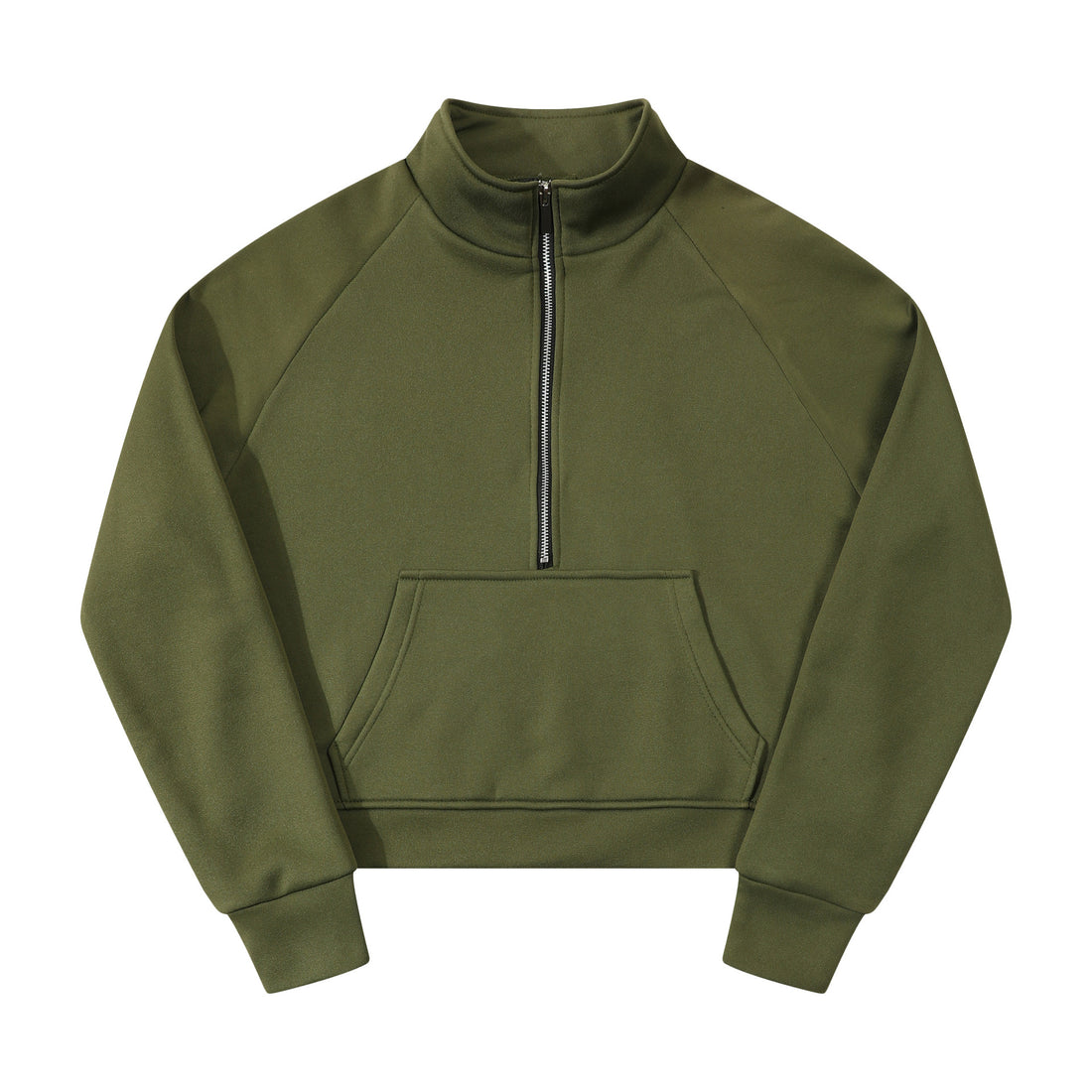 Comfortable Fleece Half-Zip Stand Collar Sweater