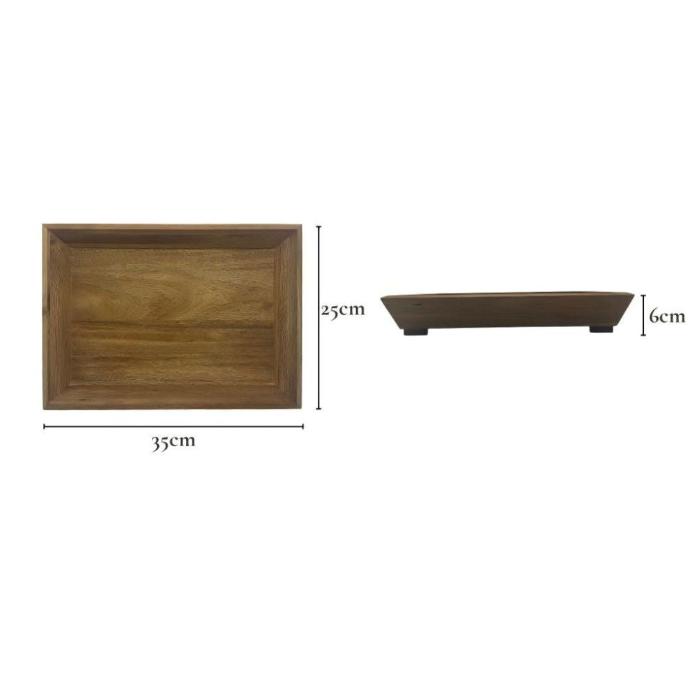 Versatile Wooden Tea Tray with Legs – Perfect for Tea, Coffee & Snacks