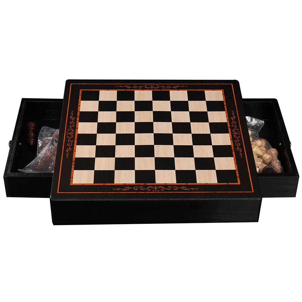 Portable Wooden Chess Set – Bamboo Cutting Board Game