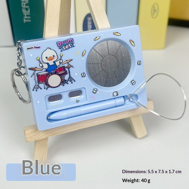 Sporty Keychain: Electronic Piano Drum Kit Pendant