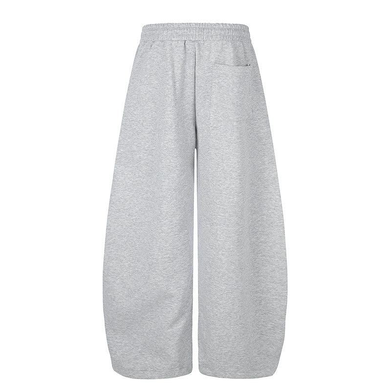 Retro Flag Letter Embroidery Print Sabre-cut Casual Pants For Men