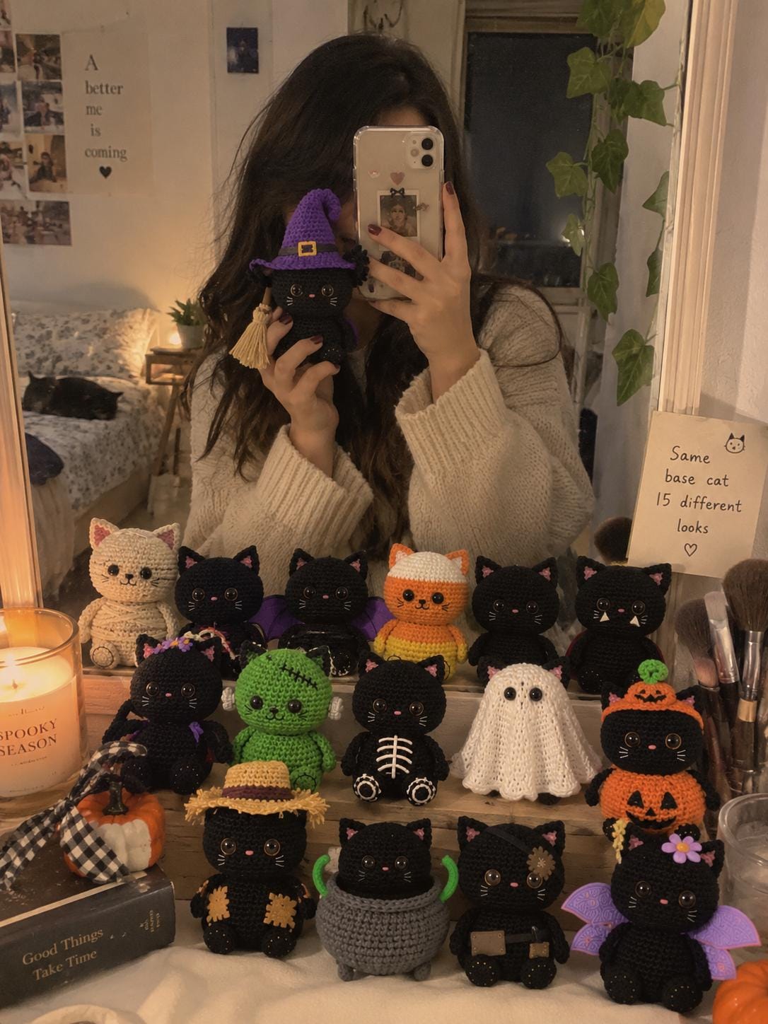 Halloween Amigurumi Cat Costume Bundle, 15 Designs in One (PDF Pattern)