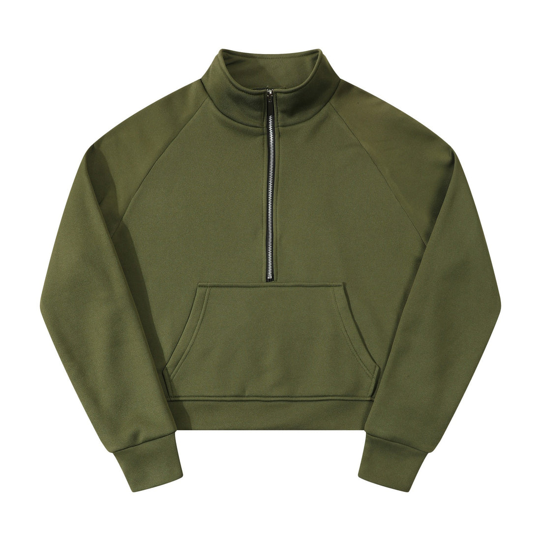 Comfortable Fleece Half-Zip Stand Collar Sweater