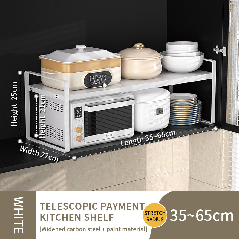 Stackable Metal Spice Rack with Adjustable Countertop Shelf