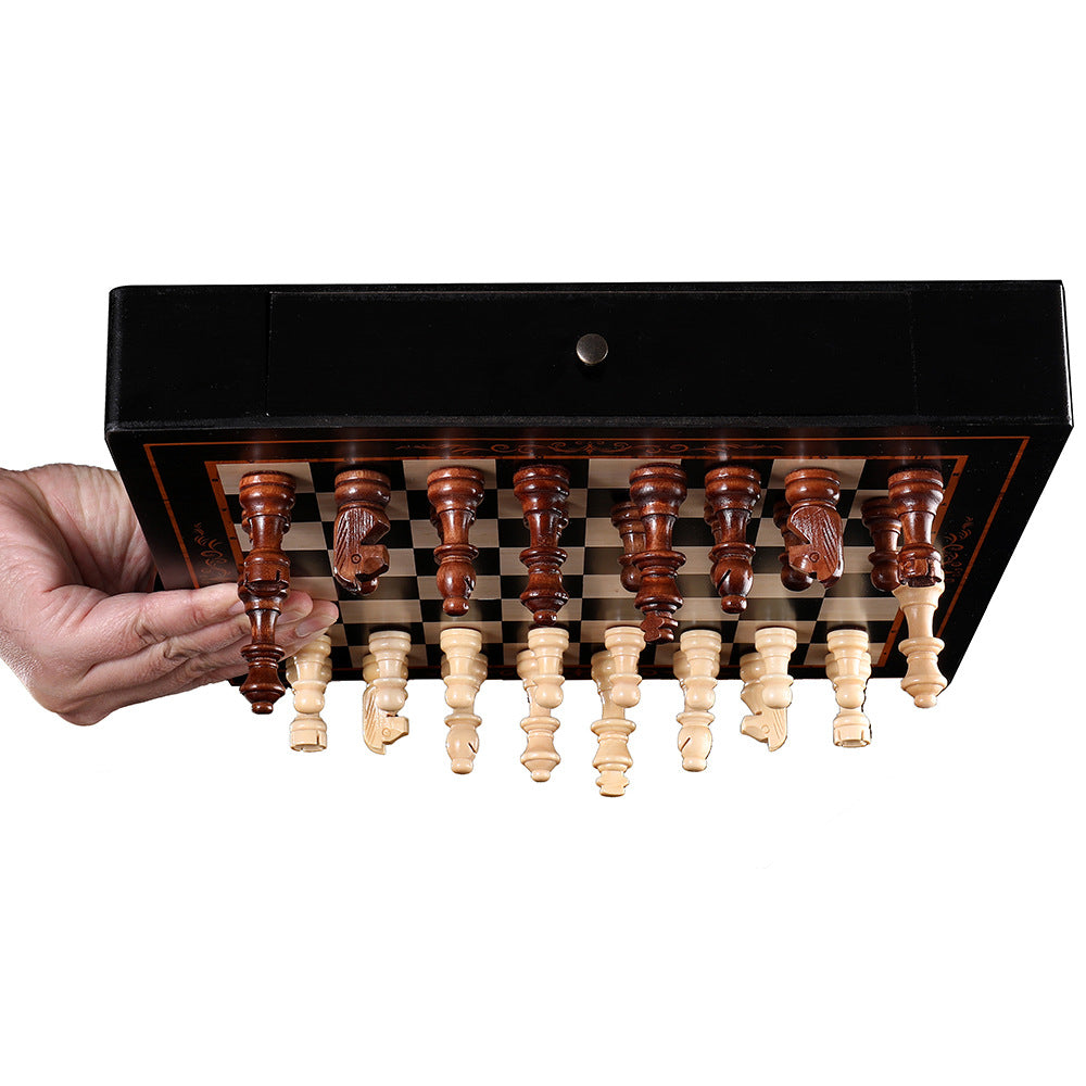 Portable Wooden Chess Set – Bamboo Cutting Board Game