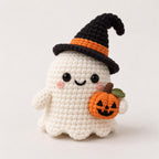 Halloween ghost Crochet pattern, witch Ghost with Hats,  Amigurumi, digital Tutorial, Decoration, Gift