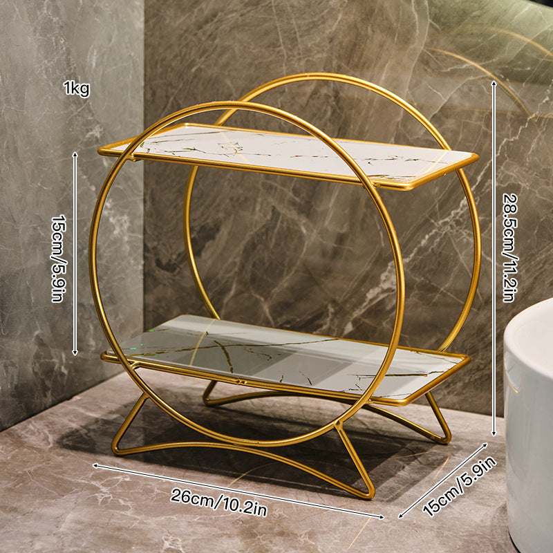Stackable Silicone Bathroom Organizer – Double Layer, Space‑Saving Storage