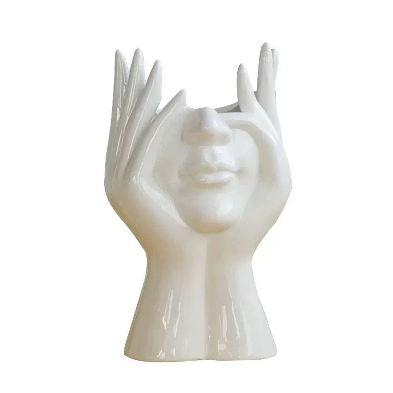 Creative Face‑Shaped Makeup Brush Holder & Portable Magnetic Phone Stand
