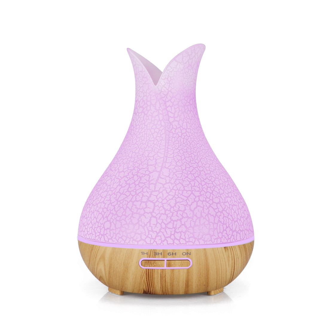 Petal Wood Grain Portable Humidifier – Quiet, Stylish, Easy to Use