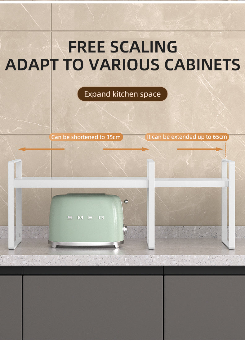 Stackable Metal Spice Rack with Adjustable Countertop Shelf