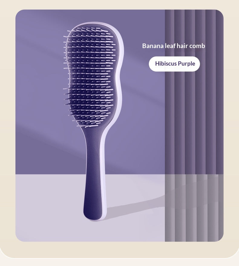 Banana Leaf‑Shaped Adjustable Grooming Comb for Pets