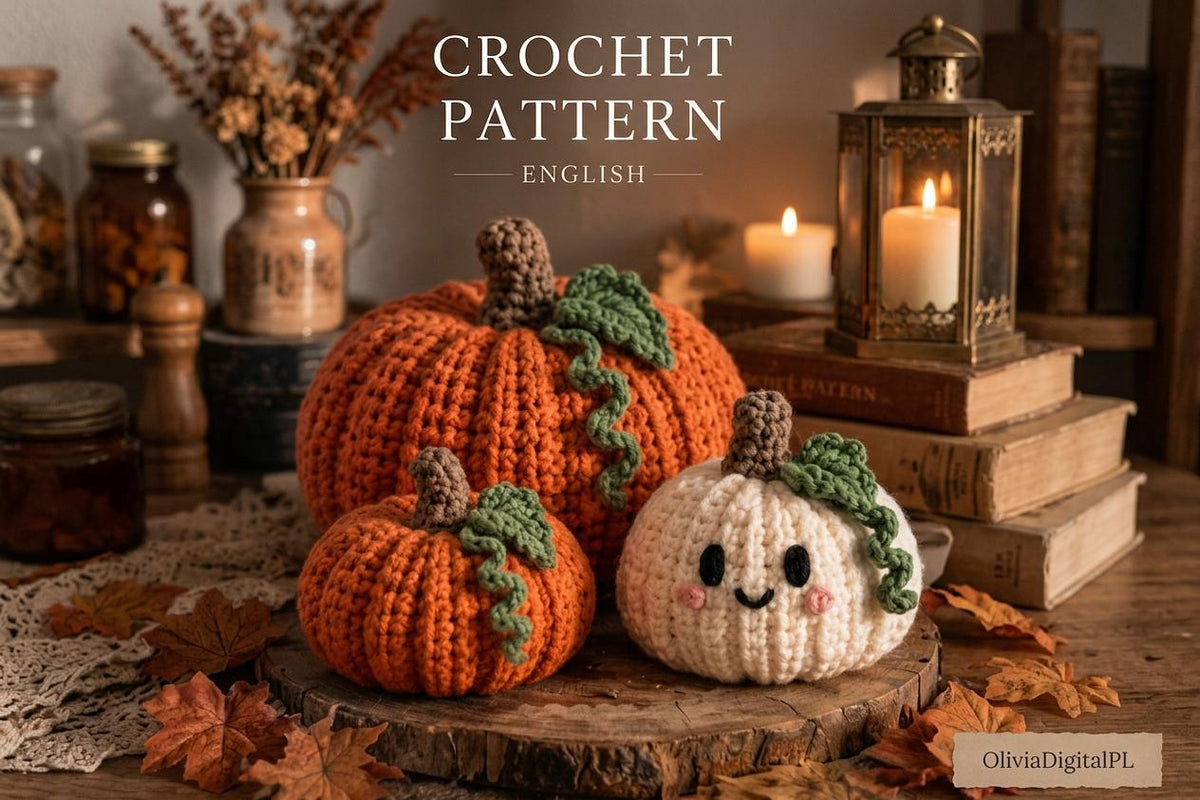Crochet Pumpkin Trio Pattern PDF | Fall Decor