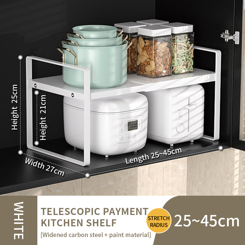 Stackable Metal Spice Rack with Adjustable Countertop Shelf