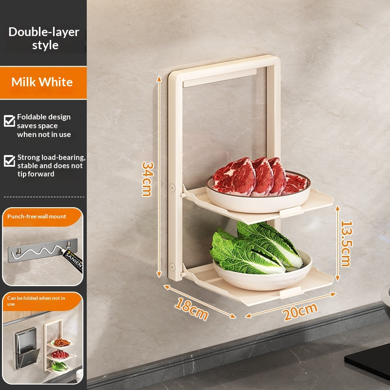 Foldable Kitchen Prep Rack – Magnetic Spice Organizer