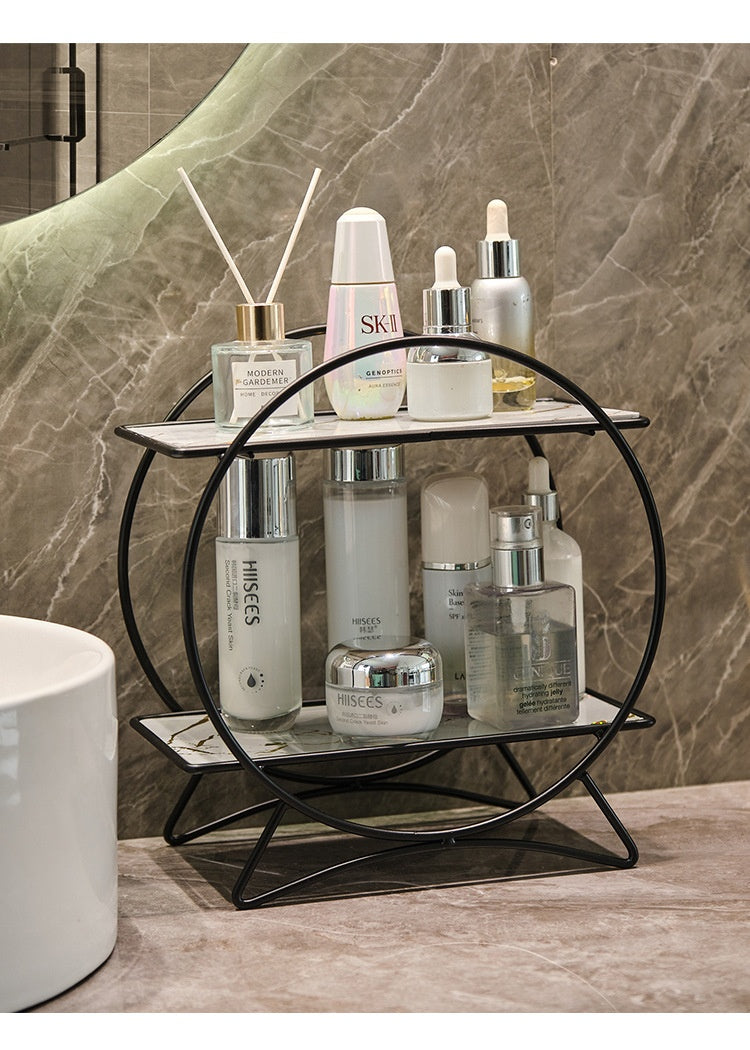 Stackable Silicone Bathroom Organizer – Double Layer, Space‑Saving Storage