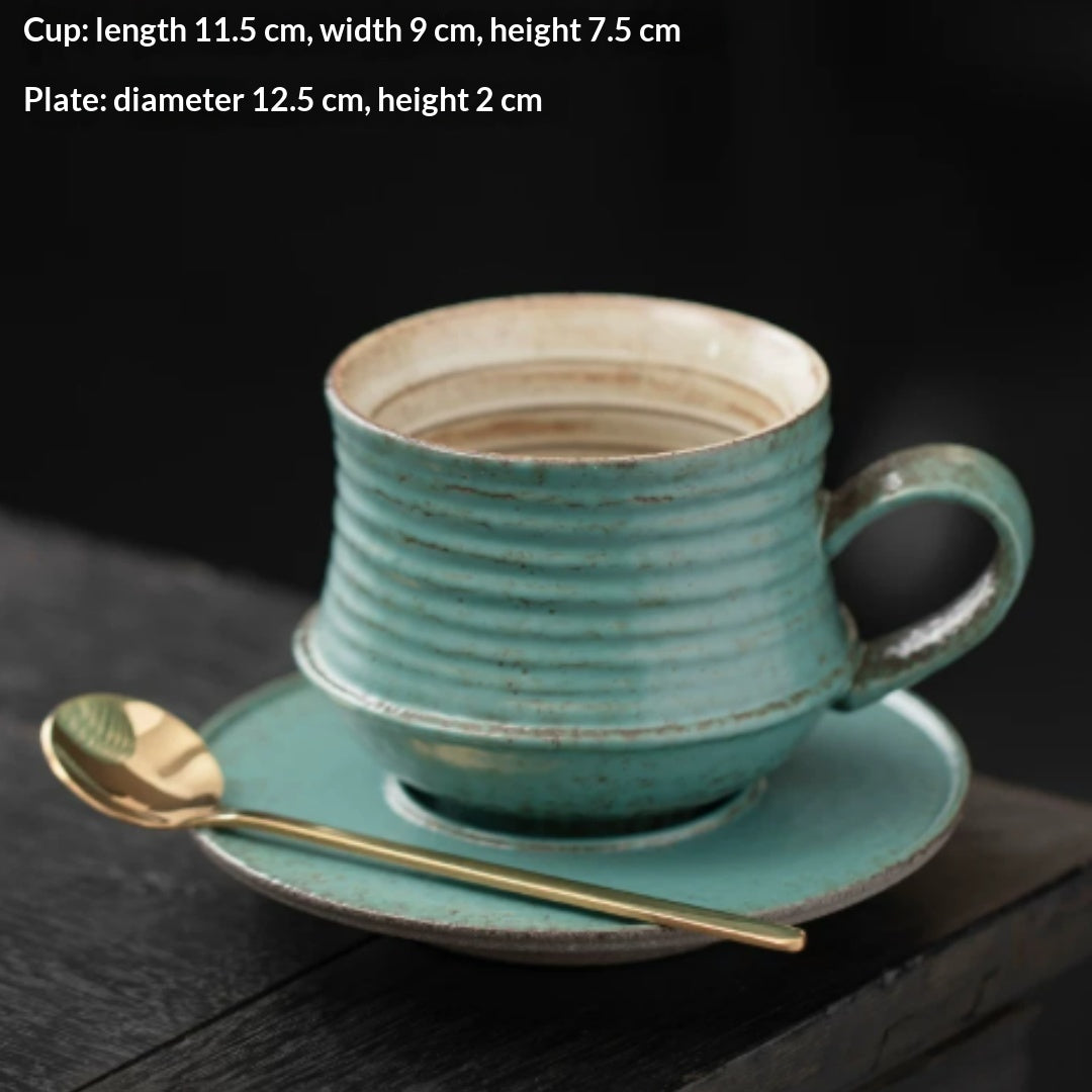 Retro Ceramic Coffee Cup Set – Elegant Afternoon Tea Cups