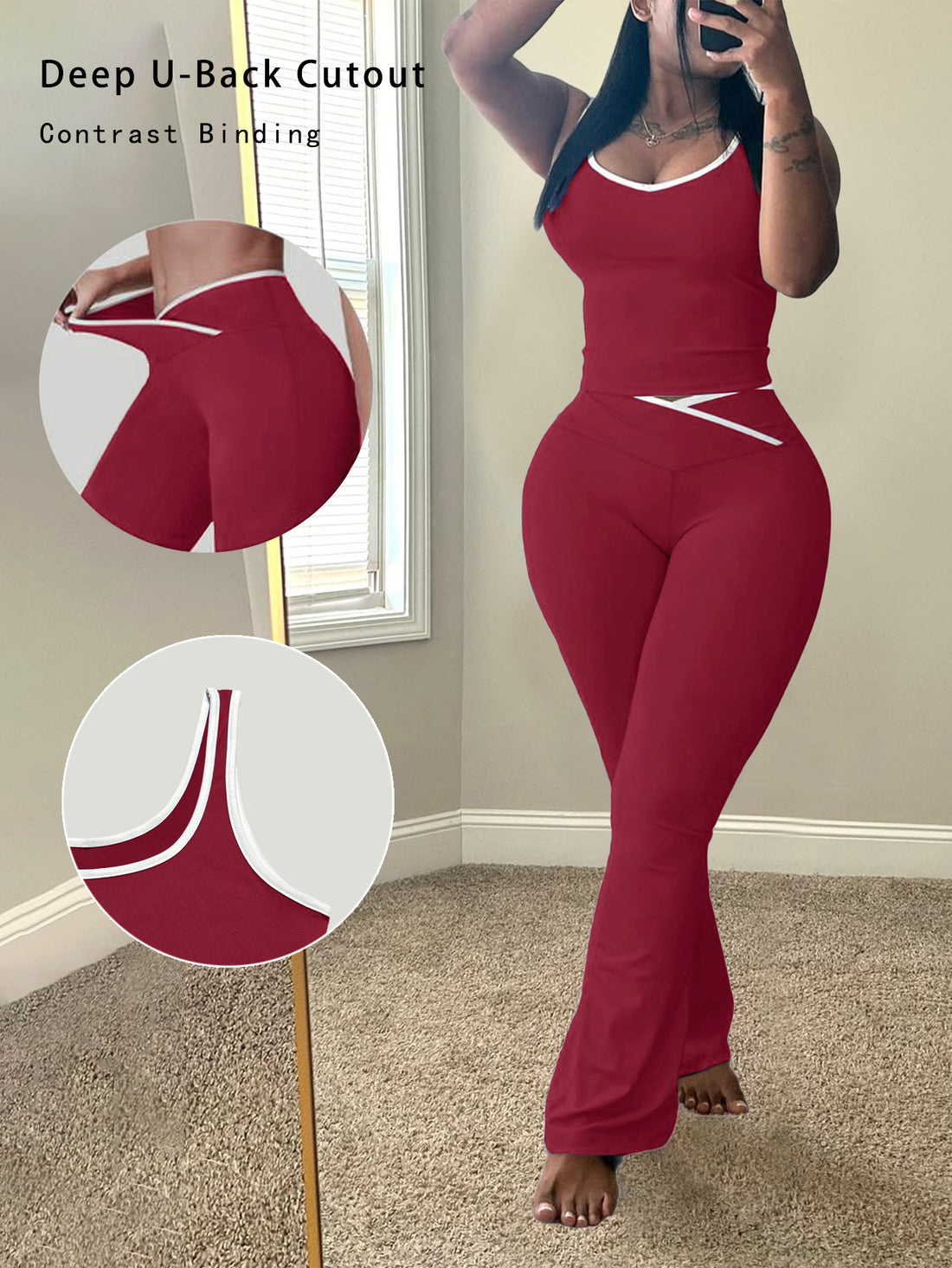 Elegant Women’s Crew‑Neck Vest & Pants Set – Soft, Stylish, Versatile