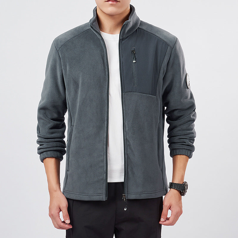 Couple’s Fleece Jacket With Stand‑Up Collar