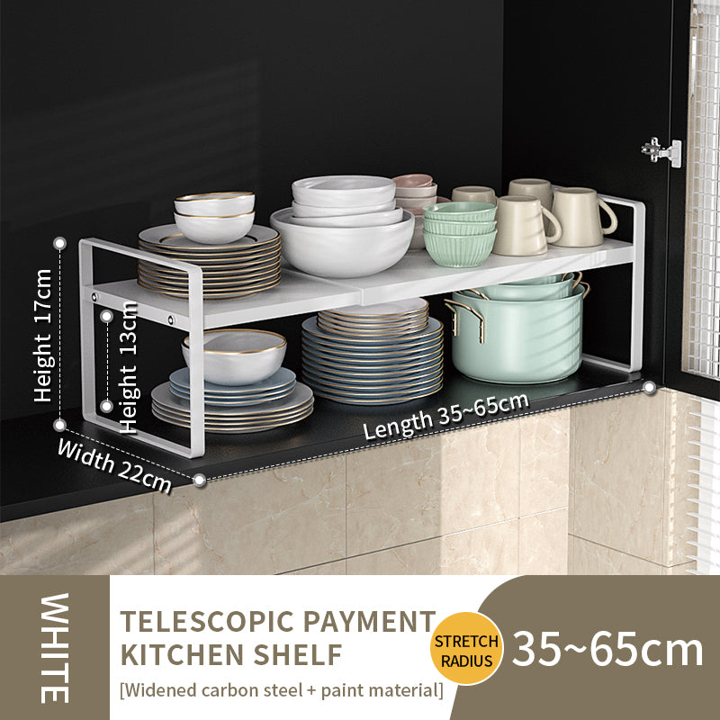 Stackable Metal Spice Rack with Adjustable Countertop Shelf