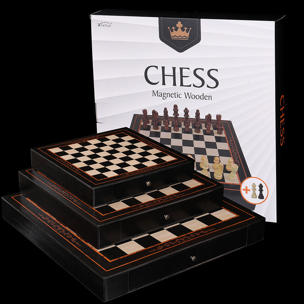 Portable Wooden Chess Set – Bamboo Cutting Board Game