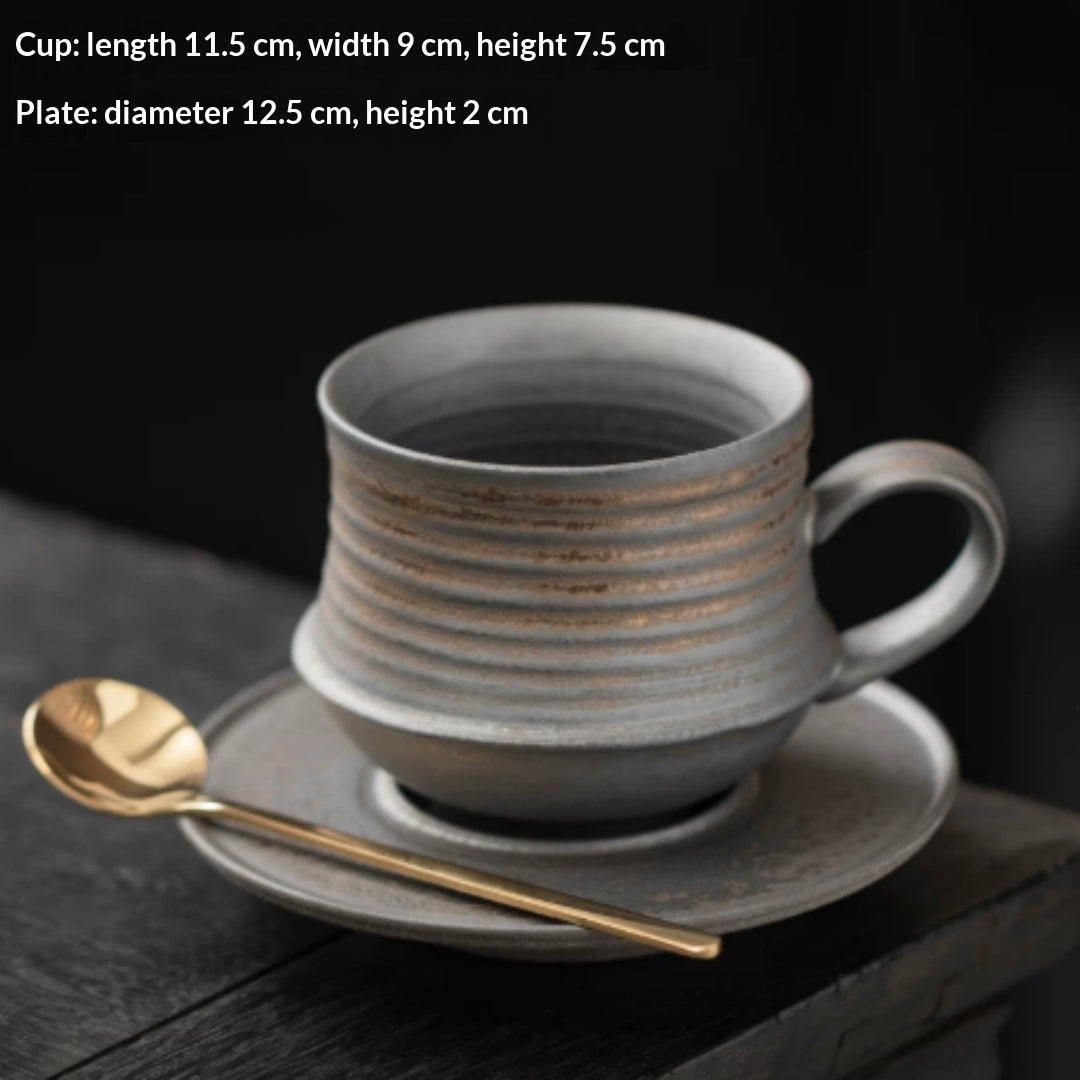 Retro Ceramic Coffee Cup Set – Elegant Afternoon Tea Cups