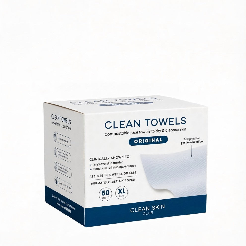 Portable 50-Pack Disposable Soft Cotton Facial Cleansing Wipes
