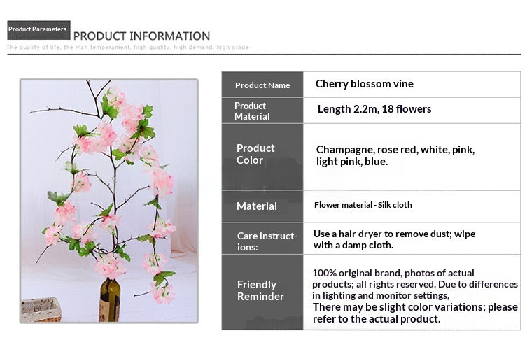 Artificial Cherry Blossom Vines – Elegant Home & Wedding Decor