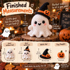 Beginner Halloween Ghost Amigurumi Crochet Pattern, Easy PDF Guide