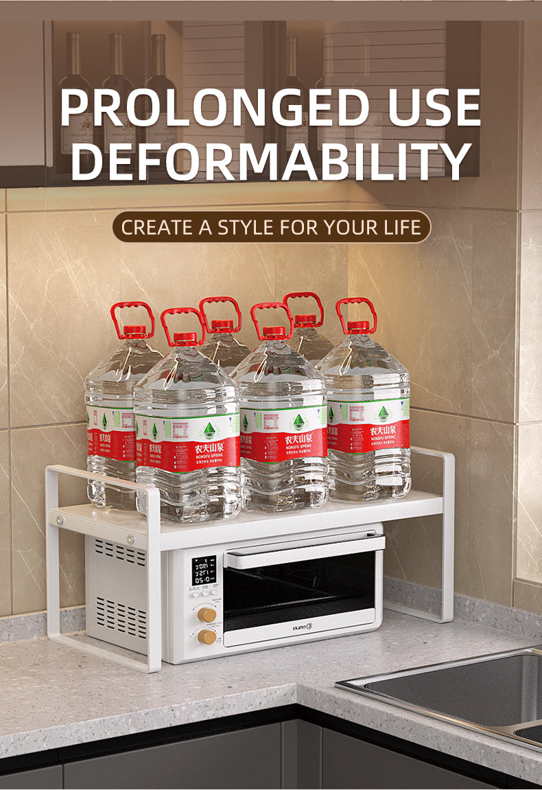Stackable Metal Spice Rack with Adjustable Countertop Shelf