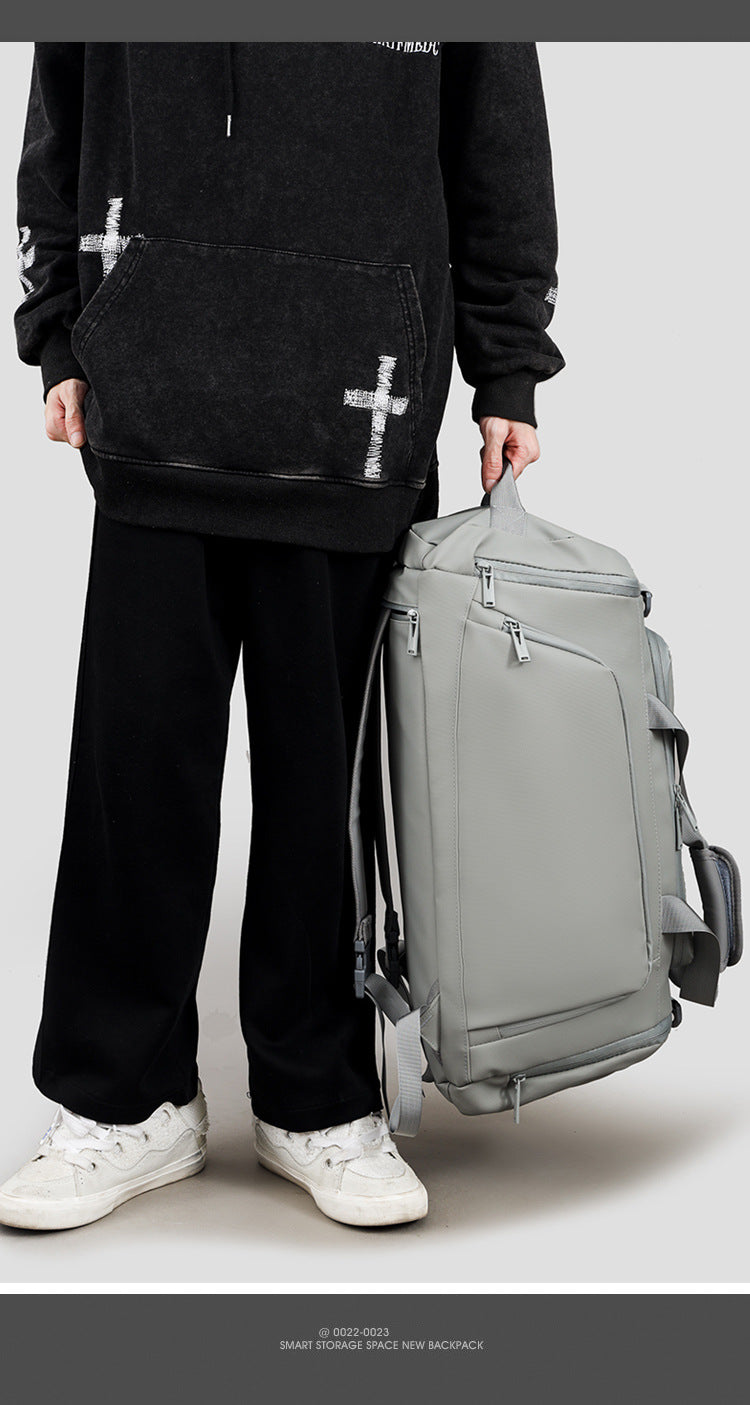 Large Capacity Waterproof Backpack with Dry/Wet Compartments