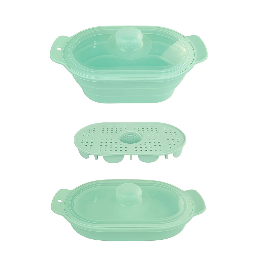 Silicone Foldable Microwave Vegetable Steamer