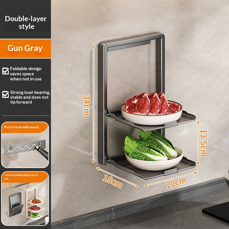 Foldable Kitchen Prep Rack – Magnetic Spice Organizer