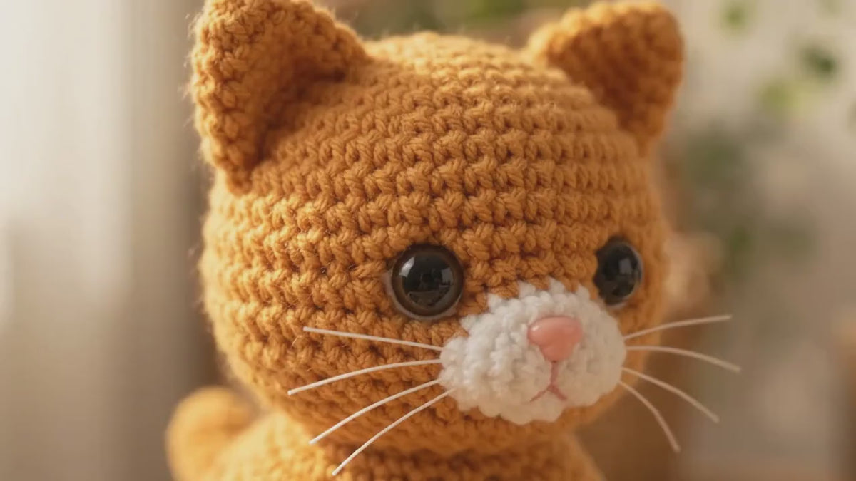 6 Sitting Cat Crochet Pattern Collection, PDF, Amigurumi Bundle, Beginner Friendly